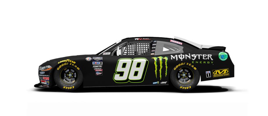 A general rendition of Riley Herbst's No. 98 Ford.