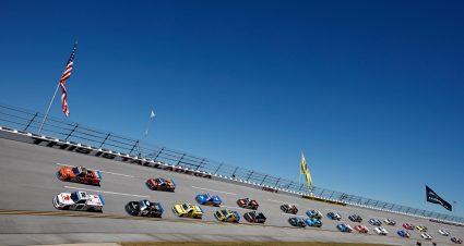The NASCAR Truck Series races at Talladega