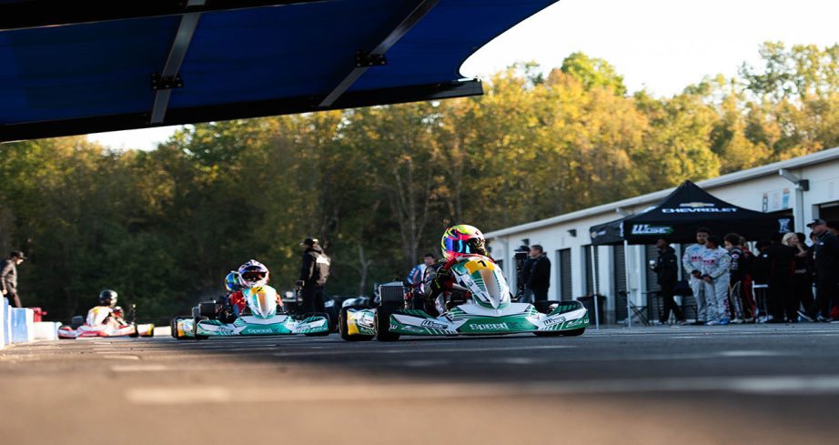 Drivers heading out to practice at Trackhouse Motorplex