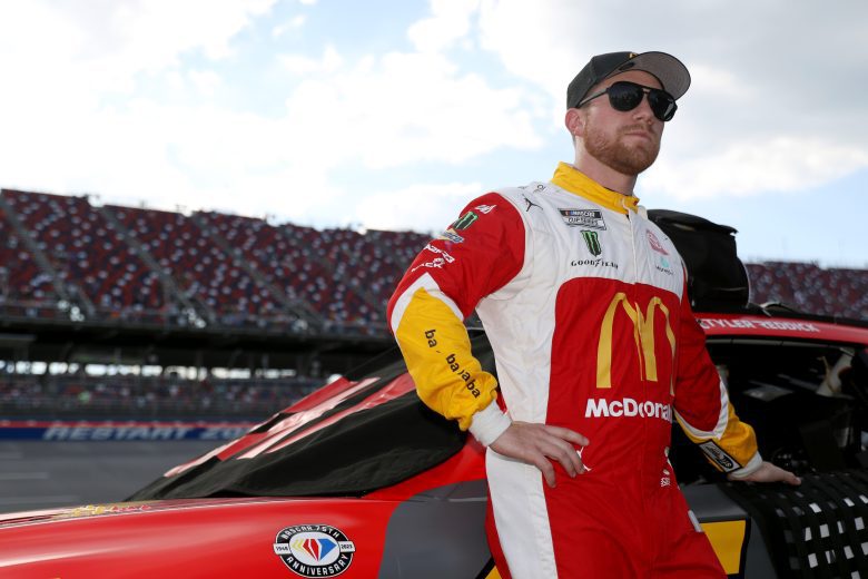 Tyler Reddick stand next No. 45 McDonald's Toyota