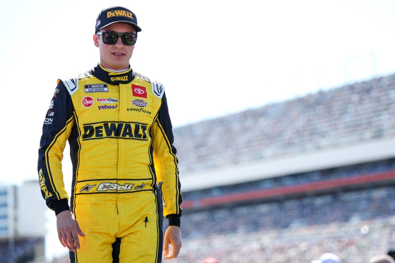 Christopher walking the stage for driver intros