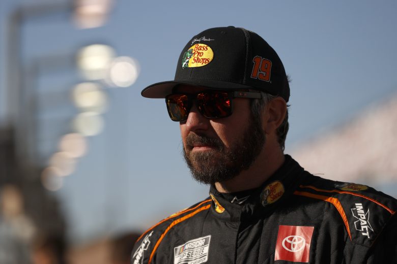 Martin Truex Jr. waits for practice to start