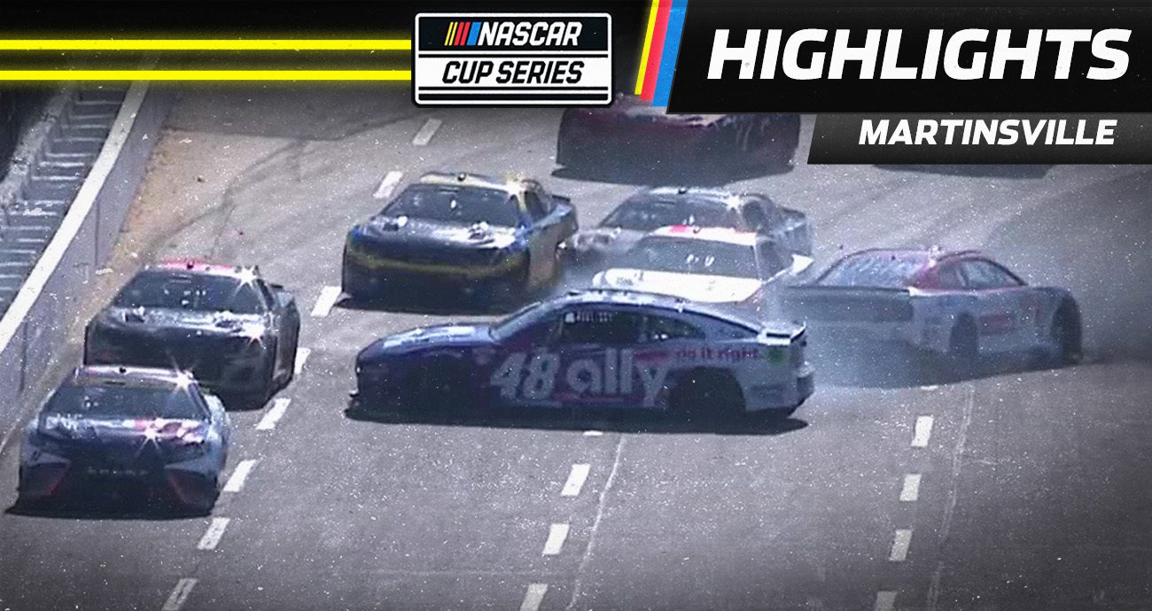 Bowman, Burton wreck at Martinsville NASCAR