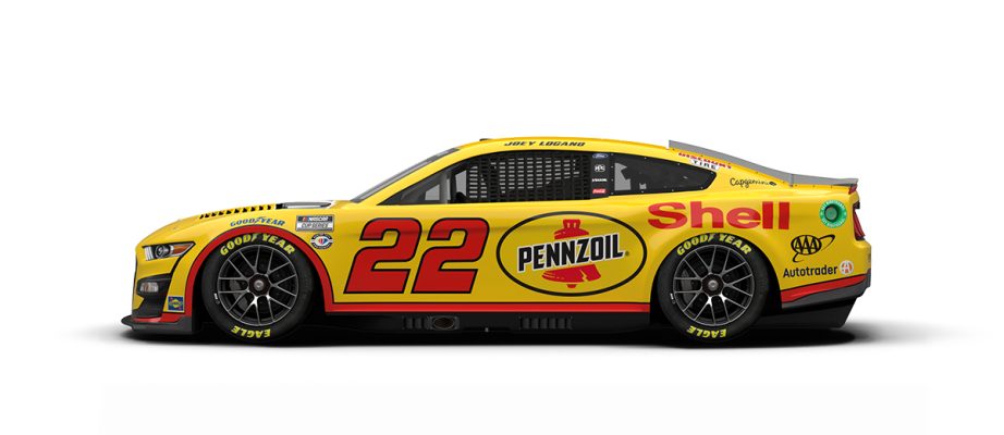 Joey Logano's paint scheme.