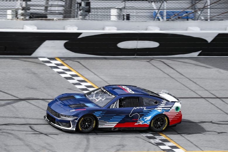 The 2024 Ford Mustang Dark Horse that will compete in the NASCAR Cup Series races at Daytona