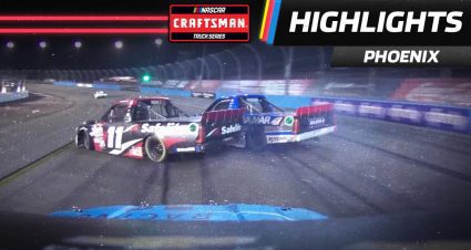 Carson Hocevar spins Corey Heim while battling for Champ 4 lead