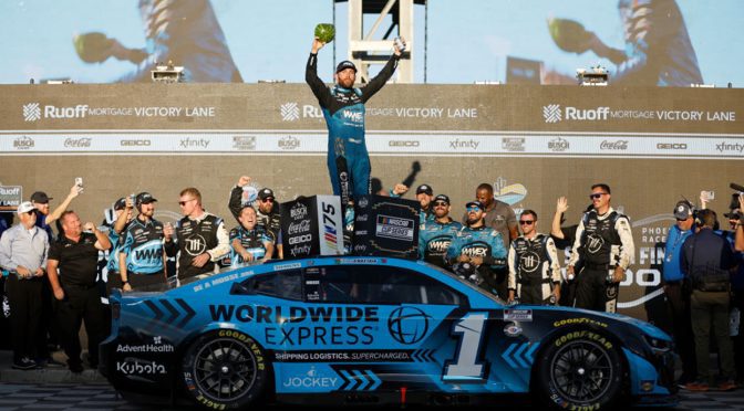 Featured Image for Ross Chastain dominates Phoenix Cup finale; Ryan Blaney wins first championship