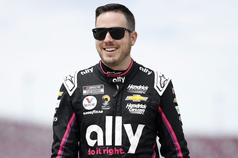 Alex Bowman, driver of the #48 Ally Chevrolet, walks the grid during practice for the NASCAR Cup Series Cook Out Southern 500 at Darlington Raceway on September 02, 2023 in Darlington, South Carolina.
