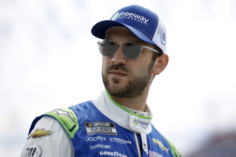 Daniel Suarez, driver of the #99 Freeway.com Chevrolet, walks the grid practice for the NASCAR Cup Series Cook Out Southern 500 at Darlington Raceway on September 02, 2023 in Darlington, South Carolina.