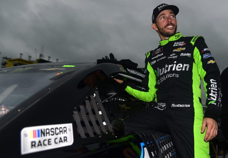Ross Chastain climbs into NASCAR cup series car