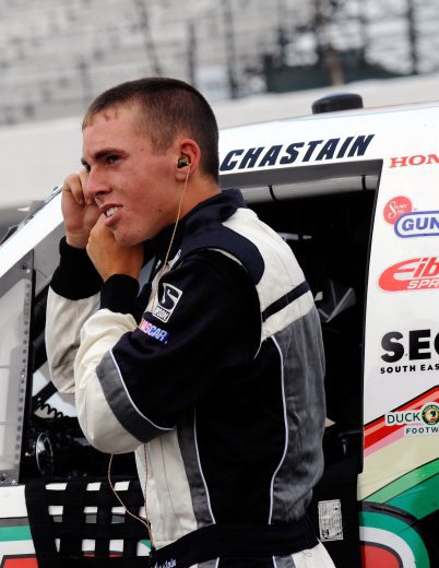 Ross Chastain getting ready for truck series practice
