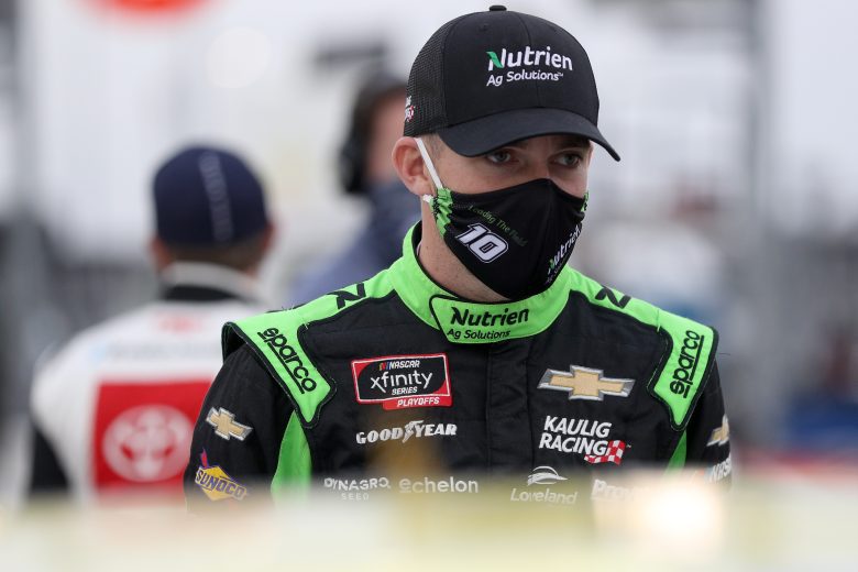 Ross Chastain waits on grid prior to Xfinity race