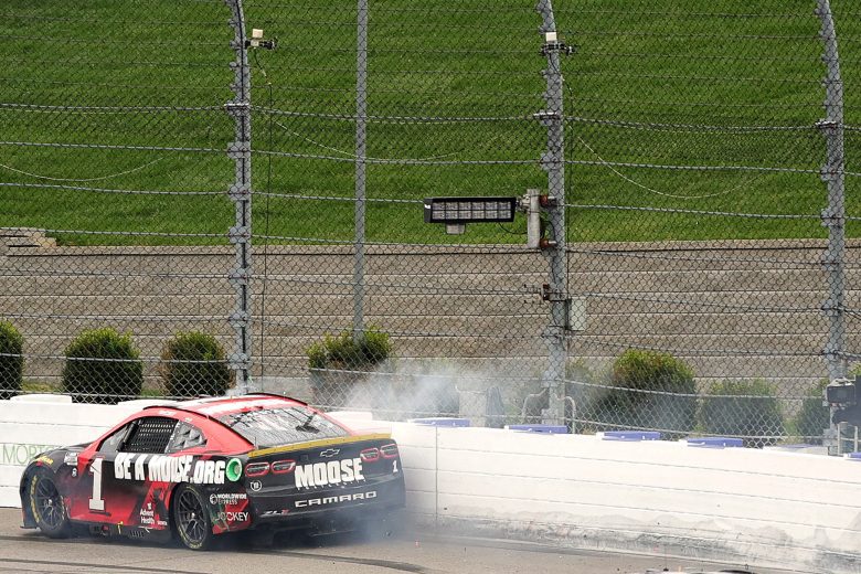 Ross Chastain rides the wall at Martinsville Speedway