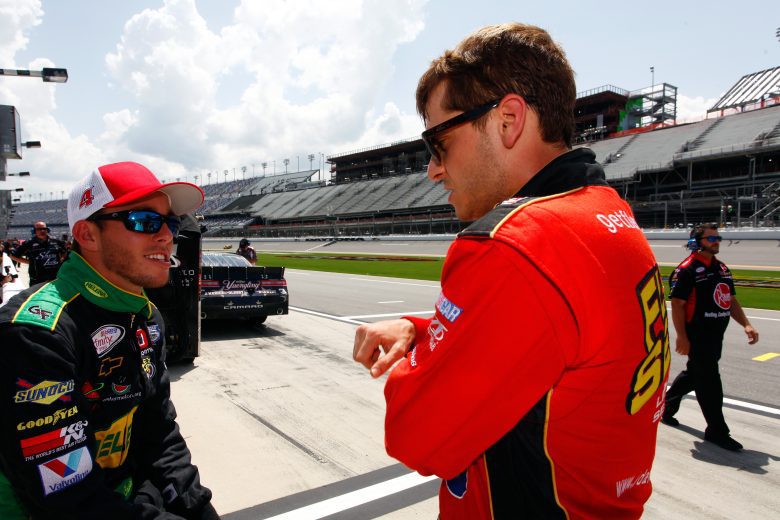 Ross Chastain talks to Xfinity teammate Landon Cassil
