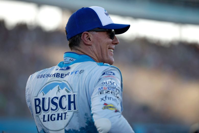 Kevin Harvick smiles.