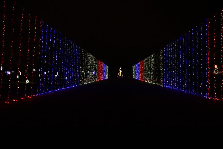 Holiday lights on display at NASCAR tracks in 2023 NASCAR