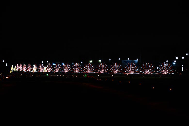 Holiday lights on display at NASCAR tracks in 2023 NASCAR