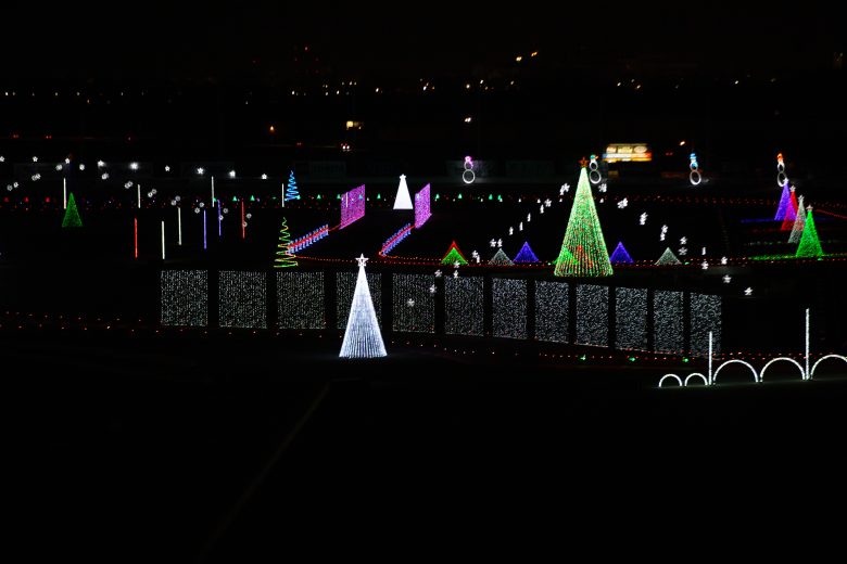Holiday lights on display at NASCAR tracks in 2023 NASCAR