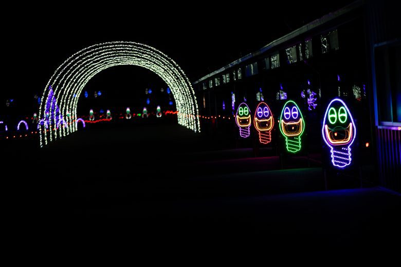 Holiday lights on display at NASCAR tracks in 2023 NASCAR