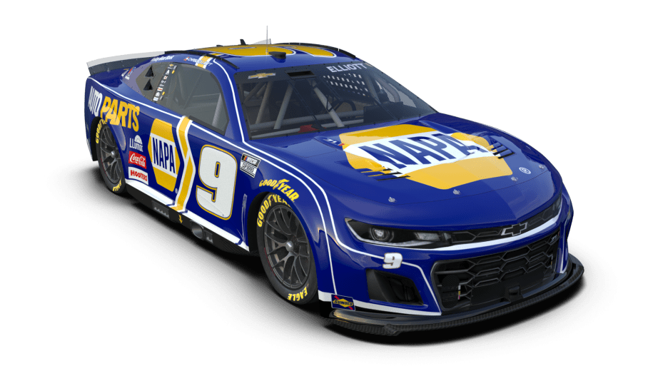 Render image of the number 9. NAPA Autoparts paint scheme.