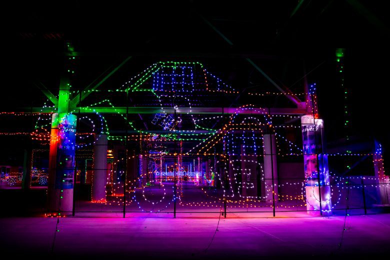 Holiday lights on display at NASCAR tracks in 2023 NASCAR