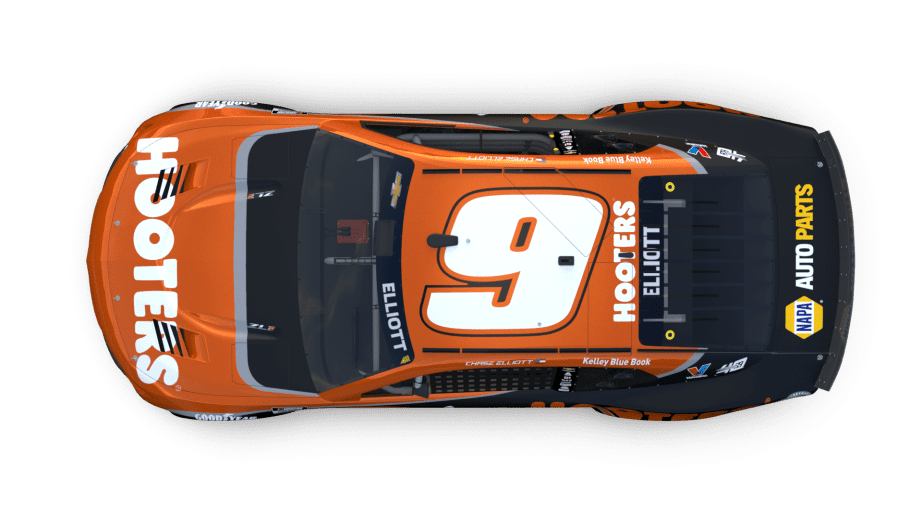 Render Image of the number 9 hooters chevrolet