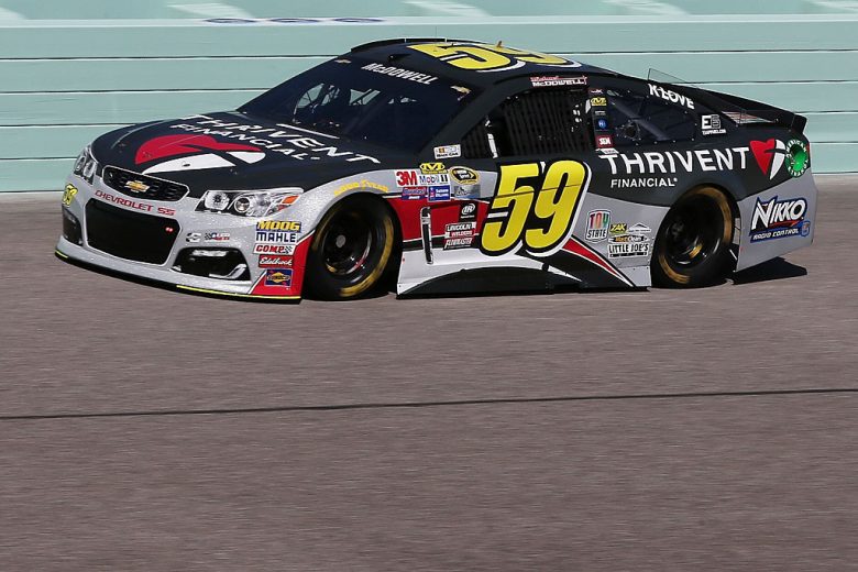 Michael McDowell drives at Homestead-Miami.