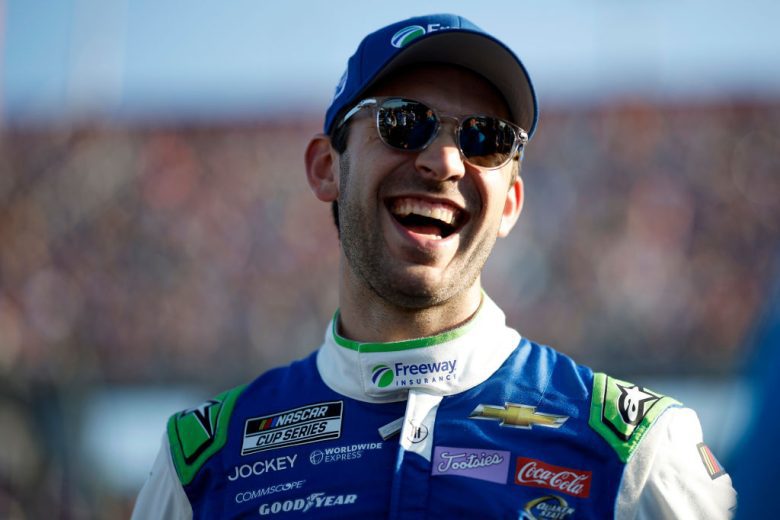 Daniel Suárez looks on at Darlington.