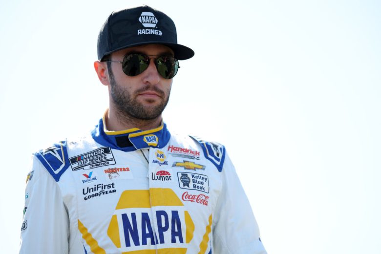 Chase Elliott looks on at Charlotte.