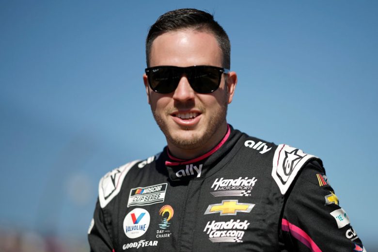 Alex Bowman looks on at Martinsville.