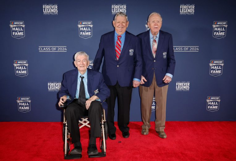 Bobby Allison, Red Farmer and Donnie Allison pose for a photo
