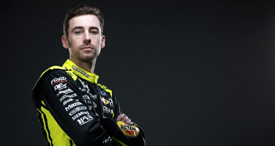 Ryan Blaney poses for a photo during NASCAR Production Days.