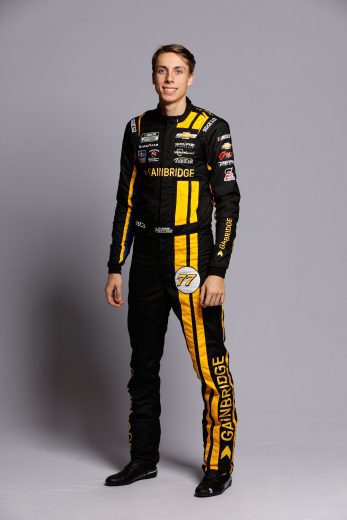 Carson Hocevar poses for a photo during NASCAR Production Days
