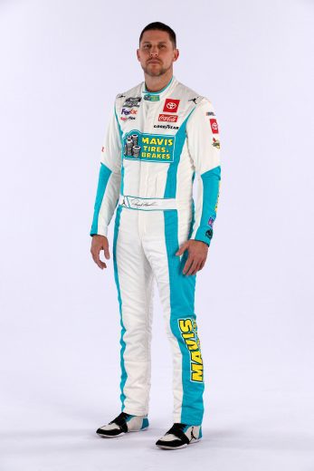Denny Hamlin poses for a photo during NASCAR Production Days