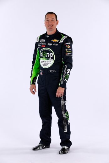 Kyle Busch poses for a photo during NASCAR Production Days
