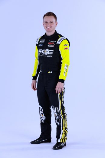 Justin Haley poses for a photo during NASCAR Production Days
