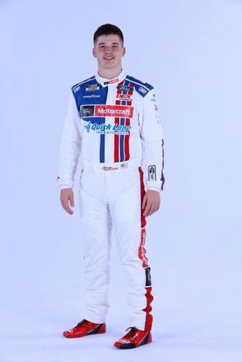 Harrison Burton poses for a photo during NASCAR Production Days