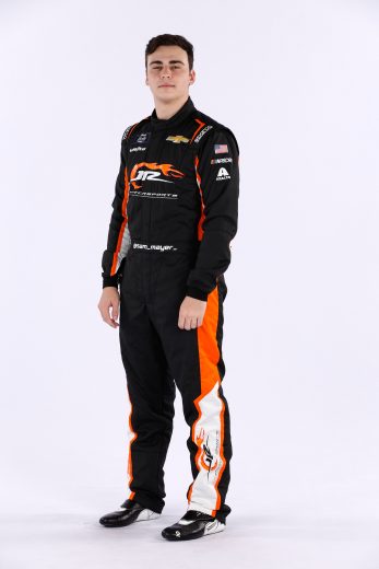 Sam Mayer poses for a photo during NASCAR Production Days
