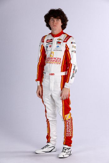 Daniel Dye poses for a photo during NASCAR Production Days