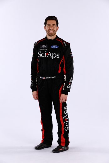 CJ McLaughlin poses for a photo during NASCAR Production Days