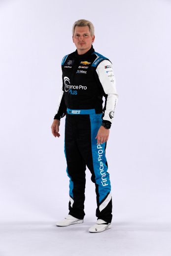 Brennan Poole poses for a photo during NASCAR Production Days