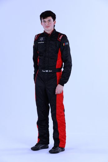 Dawson Cram poses for a photo during NASCAR Production Days