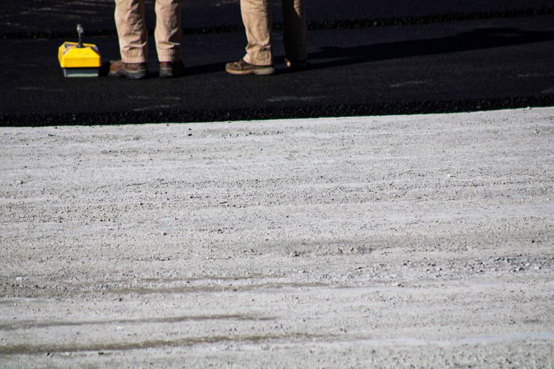 Track being paved at the LA memorial coliseum