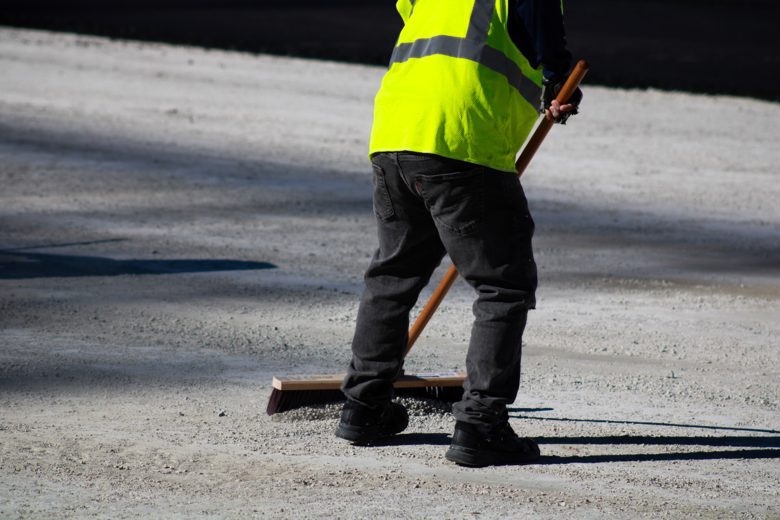 Track being paved at the LA memorial coliseum