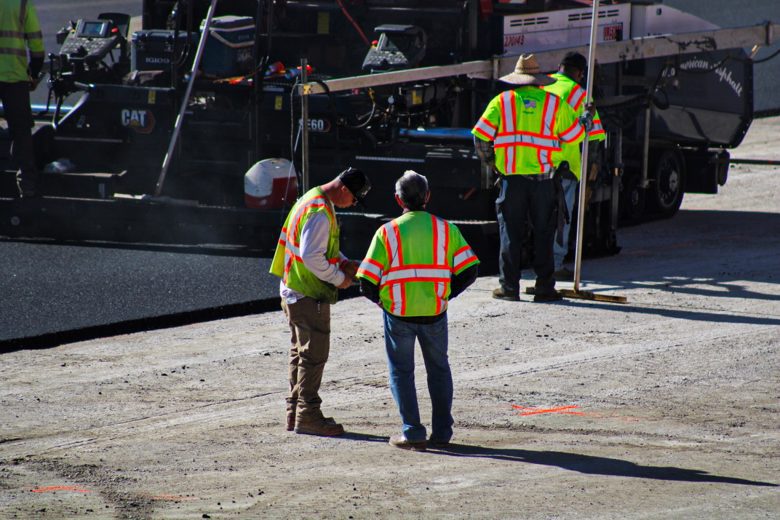 Track being paved at the LA memorial coliseum
