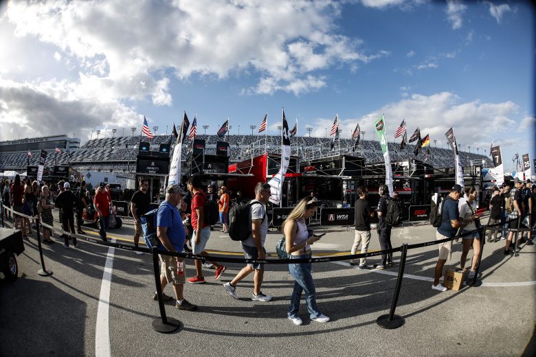 fans walking