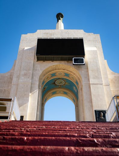 A general view of Los Angeles Memorial Coliseum.