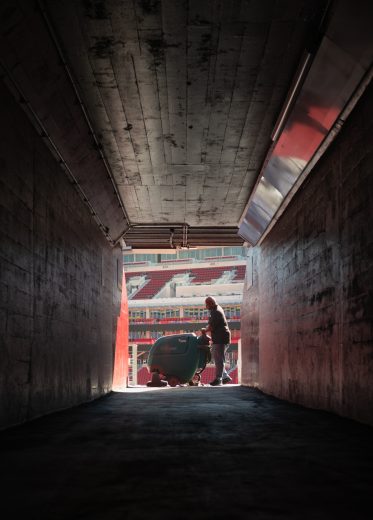 One of the tunnels at Los Angeles Memorial Coliseum.