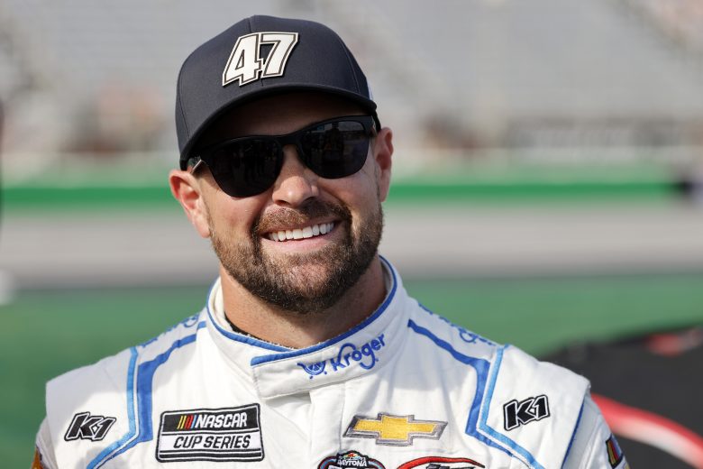 Ricky Stenhouse Jr. looks on and smiles