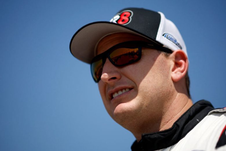 Michael McDowell looks on before a NASCAR Cup Series race.